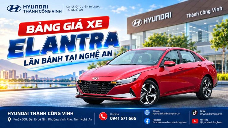 Giá xe Elantra lăn bánh tại Nghệ An