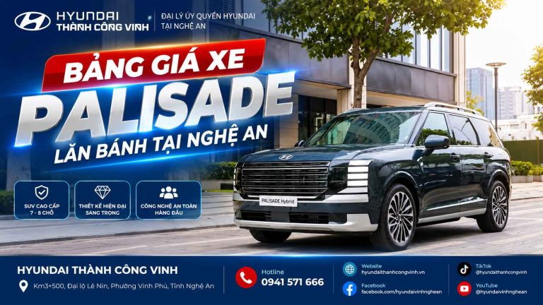 Giá xe Palisade lăn bánh tại Nghệ An