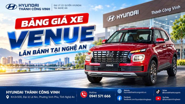 Giá xe Venue lăn bánh tại Nghệ An